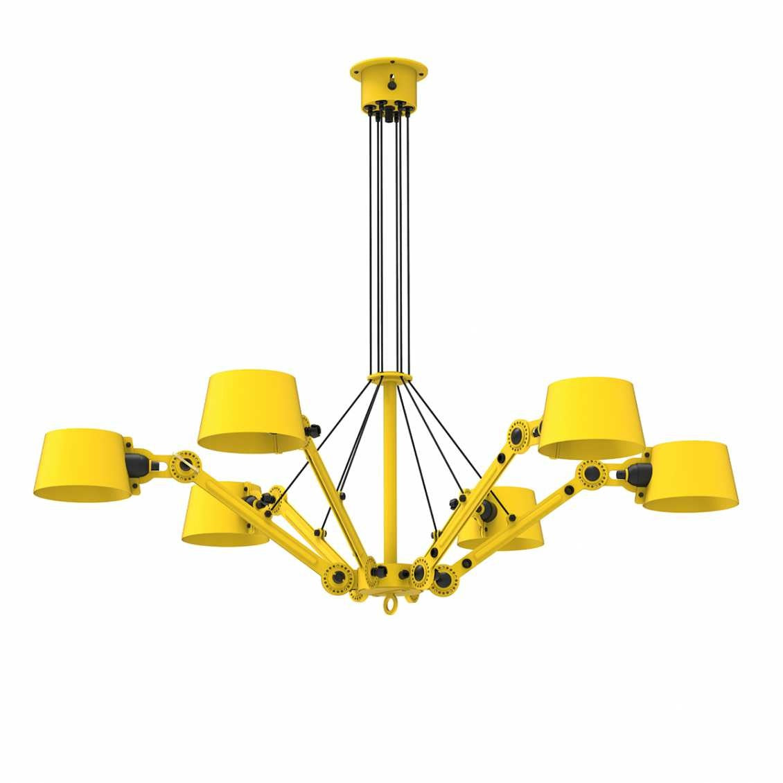 Tonone Bolt 6 arms ronde kroonluchter - sunny yellow