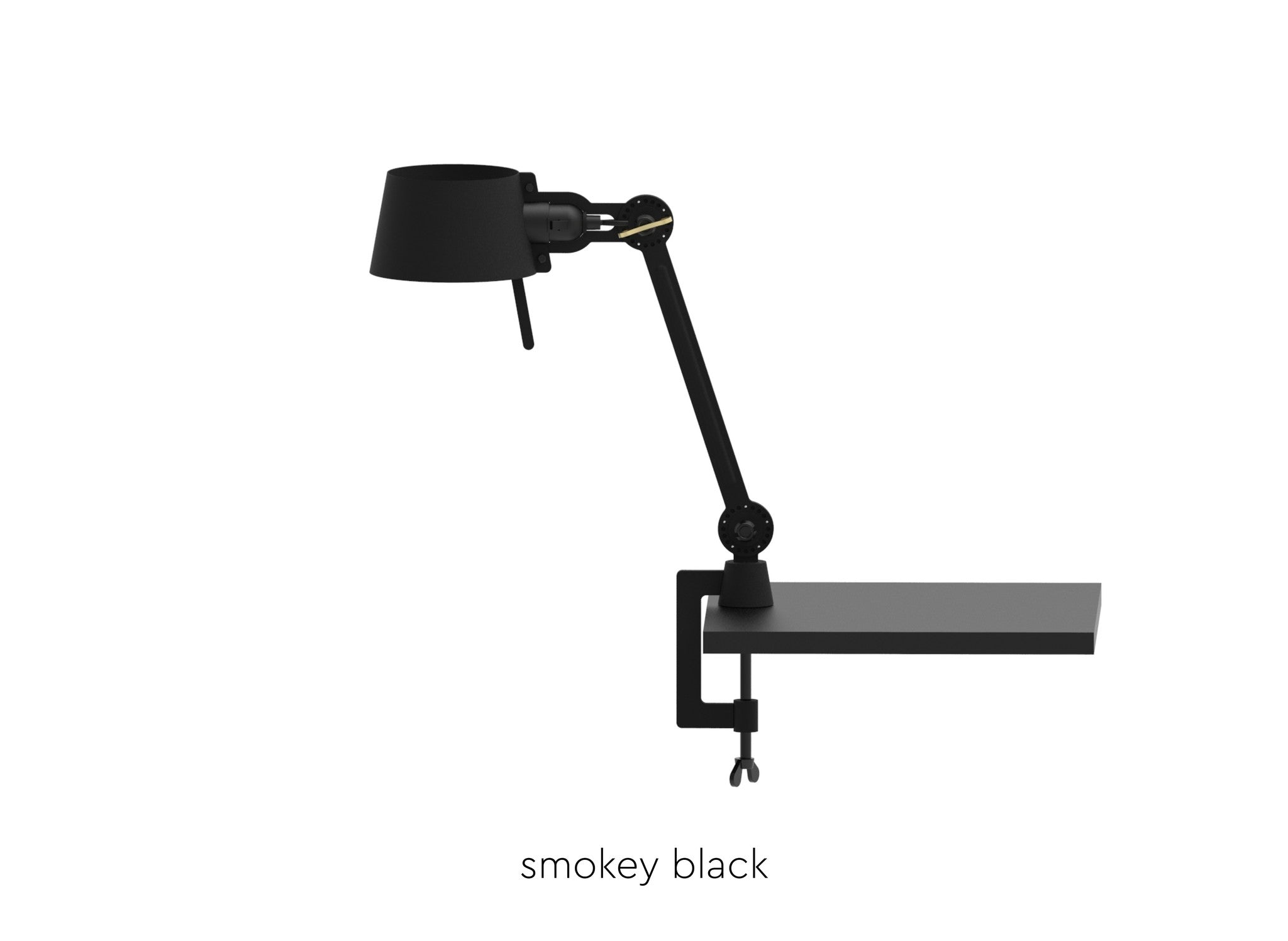 Tonone Bolt bureaulamp small één arm met klem - smokey black