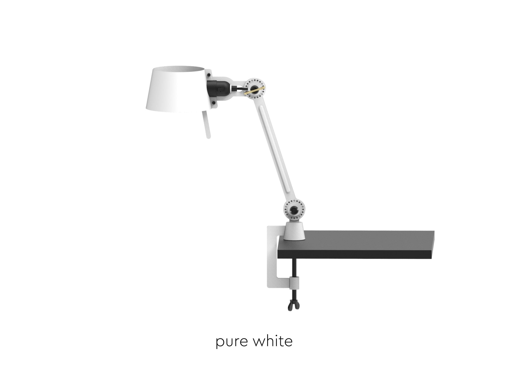 Tonone Bolt bureaulamp small één arm met klem - pure white