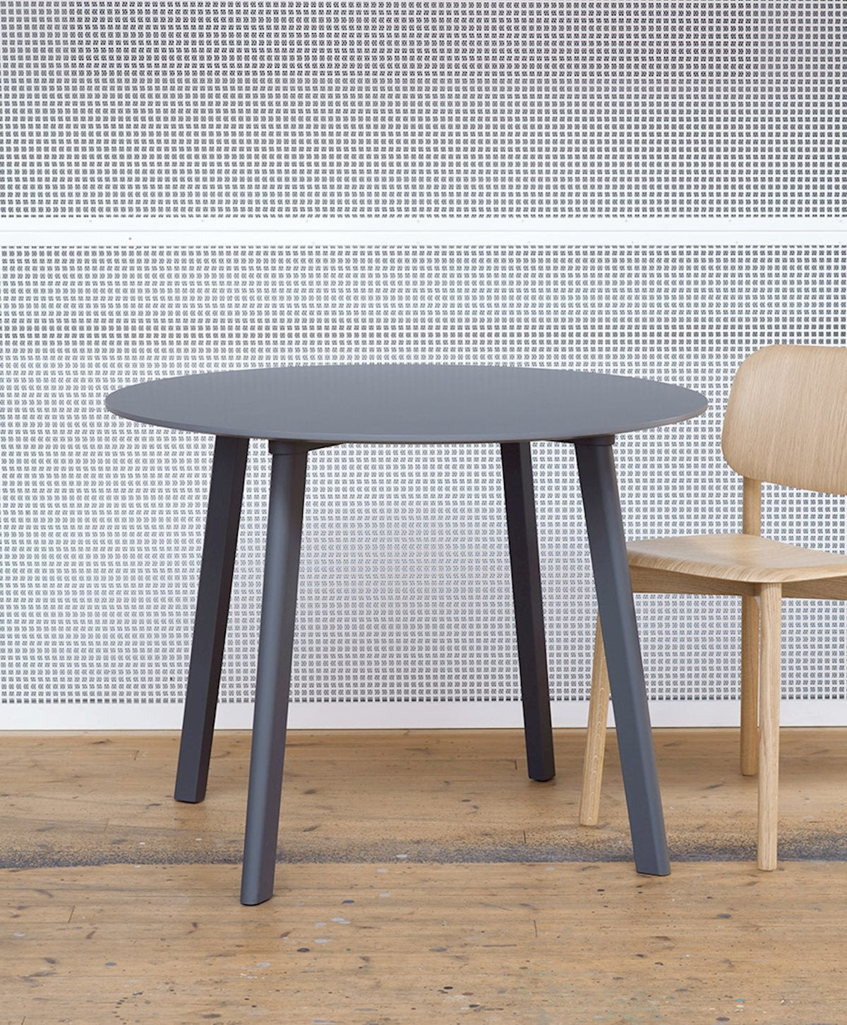 Hay Design tafel CPH deux 220 rond - steengrijs - Ø 98 cm. op 4 poten