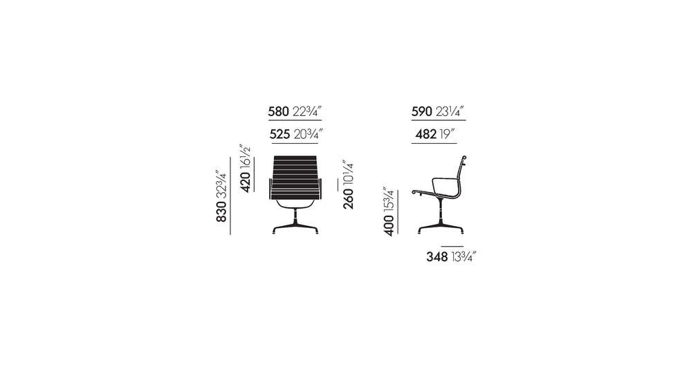 vitra Eames Aluminium Chair EA 107 - Conference - Hopsak