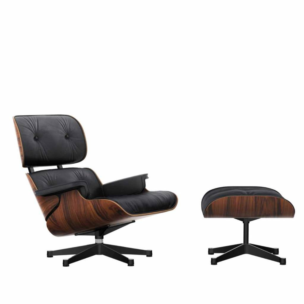 vitra Eames Lounge Chair & Ottoman - santos palisander - santos palisander & leder premium nero