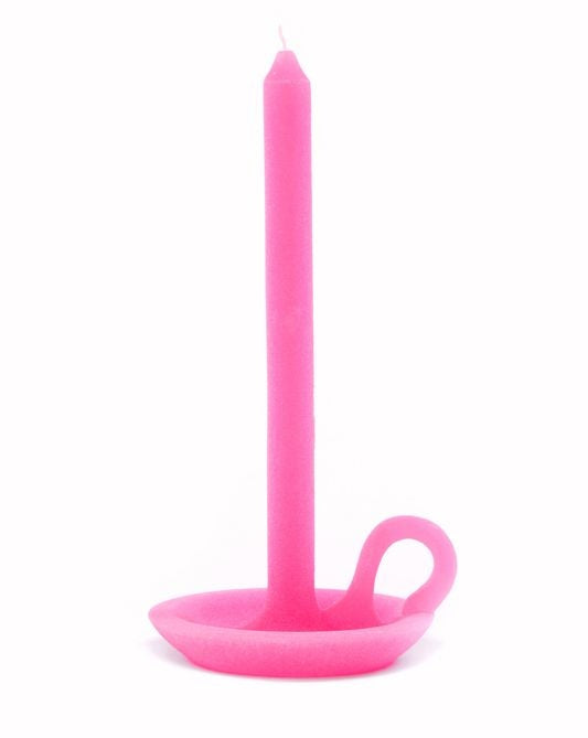 Ontwerpduo Tallow candle - fluor pink