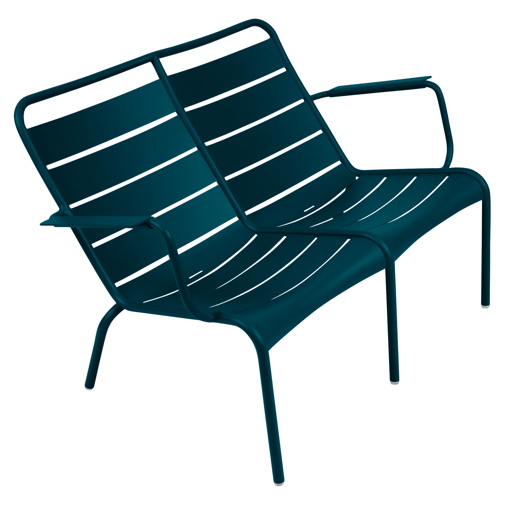 Fermob duo low armstoel Luxembourg - Acapulco Blue