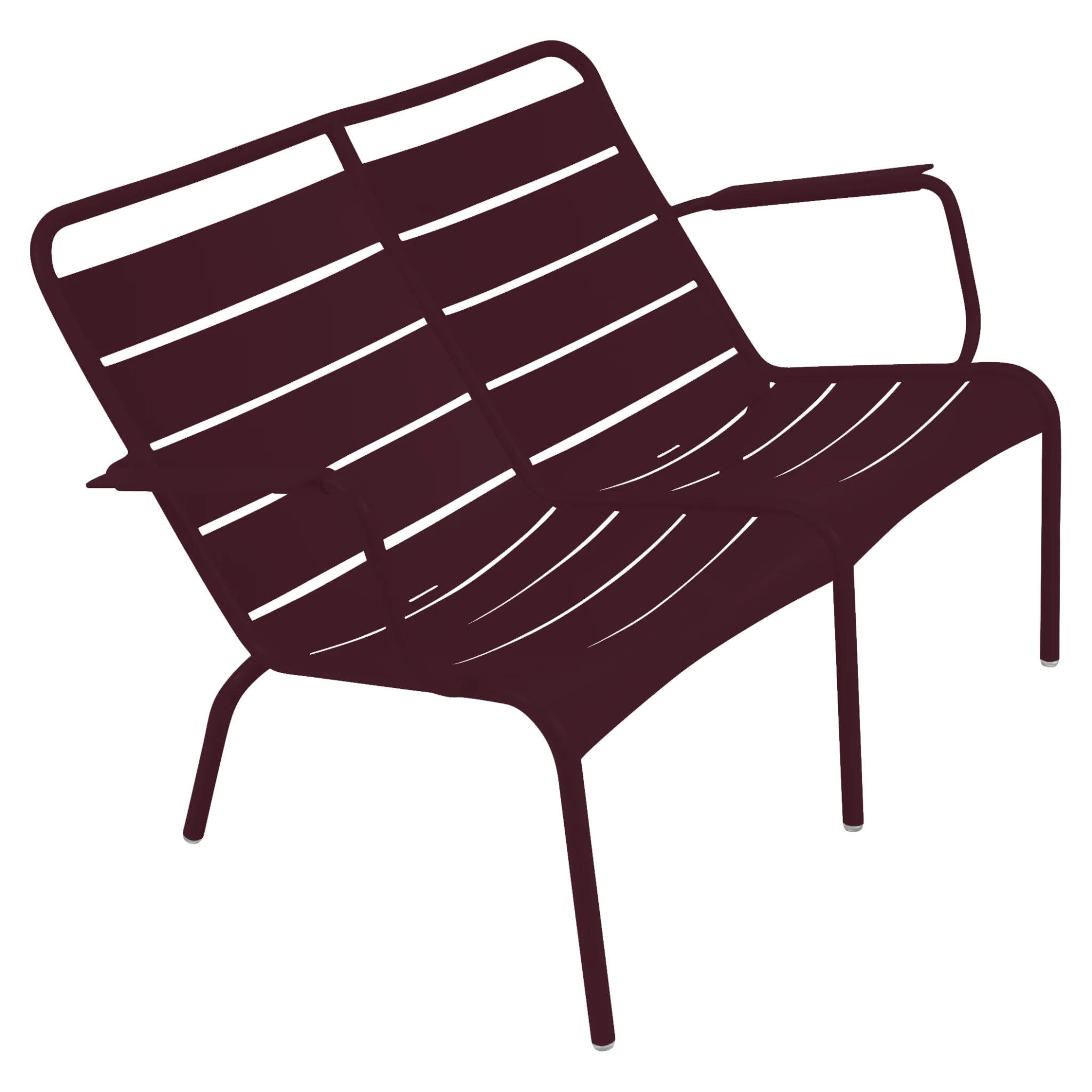 Fermob duo low armstoel Luxembourg - black cherry