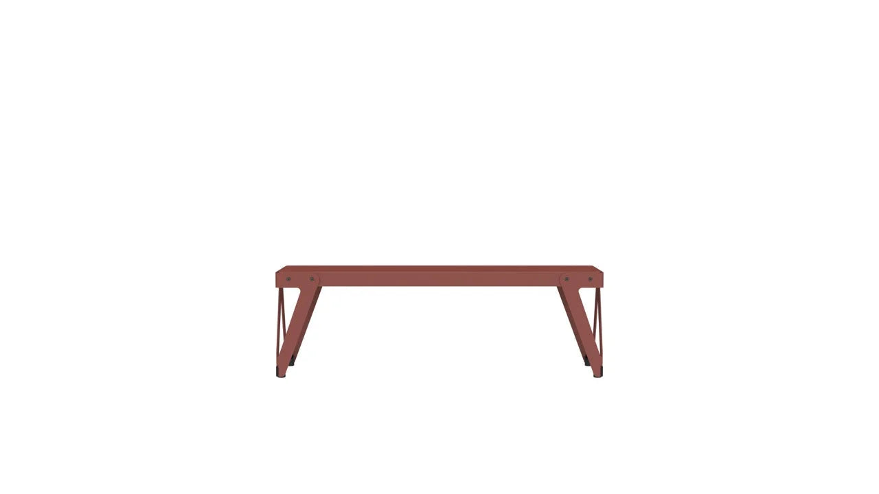 Functionals bank Lloyd - L 140 cm. - Maroon Red