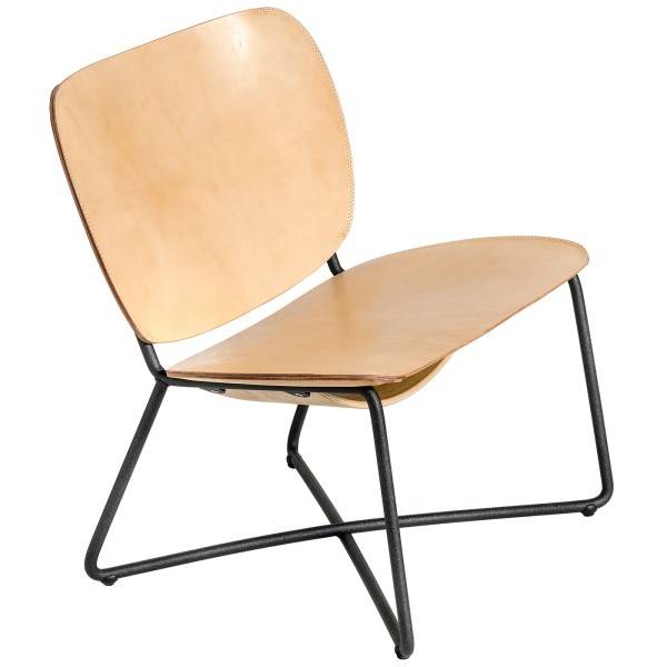 Functionals Miller Lounge chair - zwart frame - naturel leder