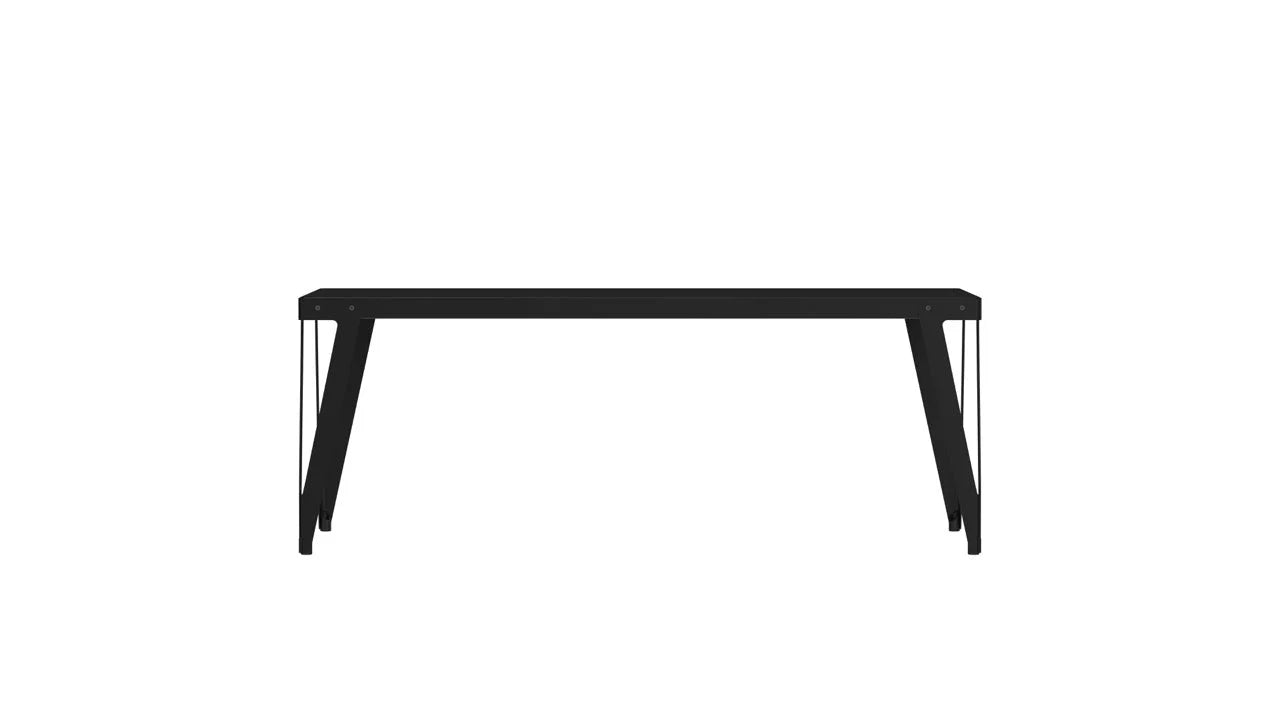 Functionals tafel Lloyd - 90 x 200 cm. - Raven Black