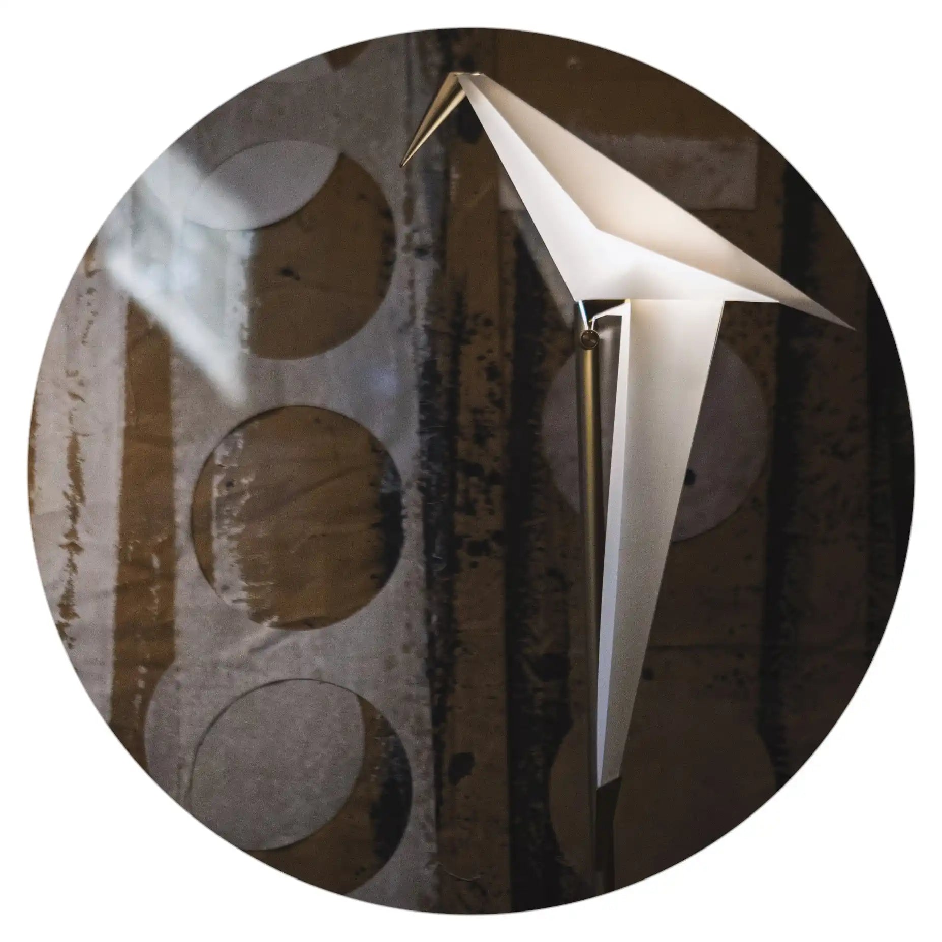 Geometrische origami vogel lamp.