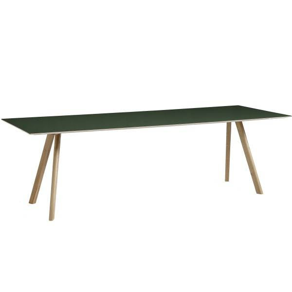 Hay Design tafel Copenhague CPH 30 - 90 x 200 cm. - groen linoleum