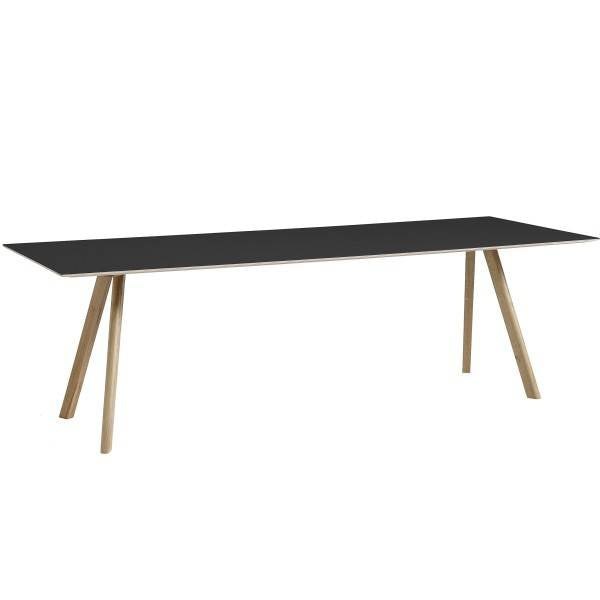 Hay Design tafel Copenhague CPH 30 - 90 x 200 cm. - zwart linoleum