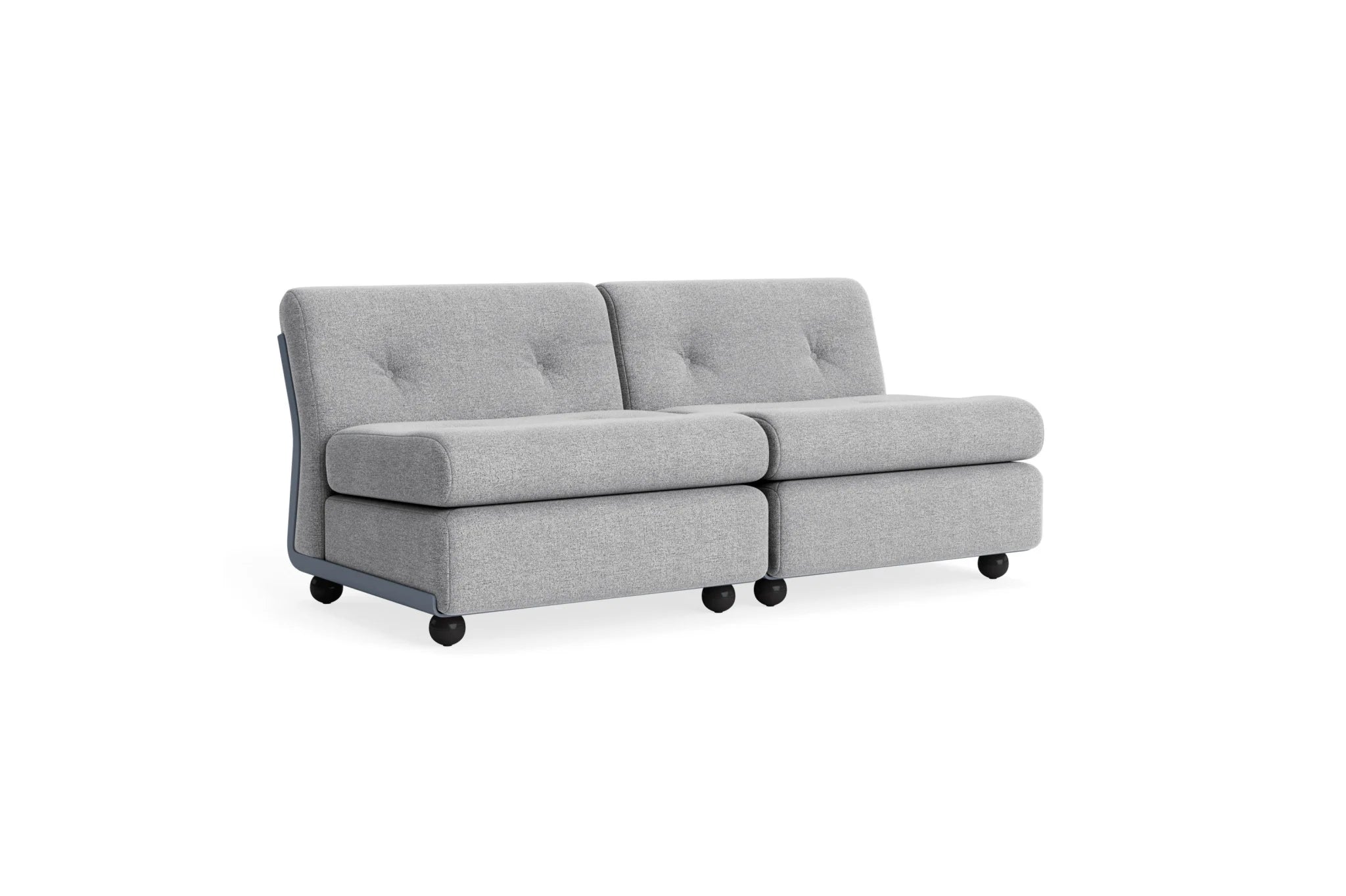 Hay Design Amanta Sofa stof 2 zits - Frost Blue Shell & Upholstery Hallingdal 130