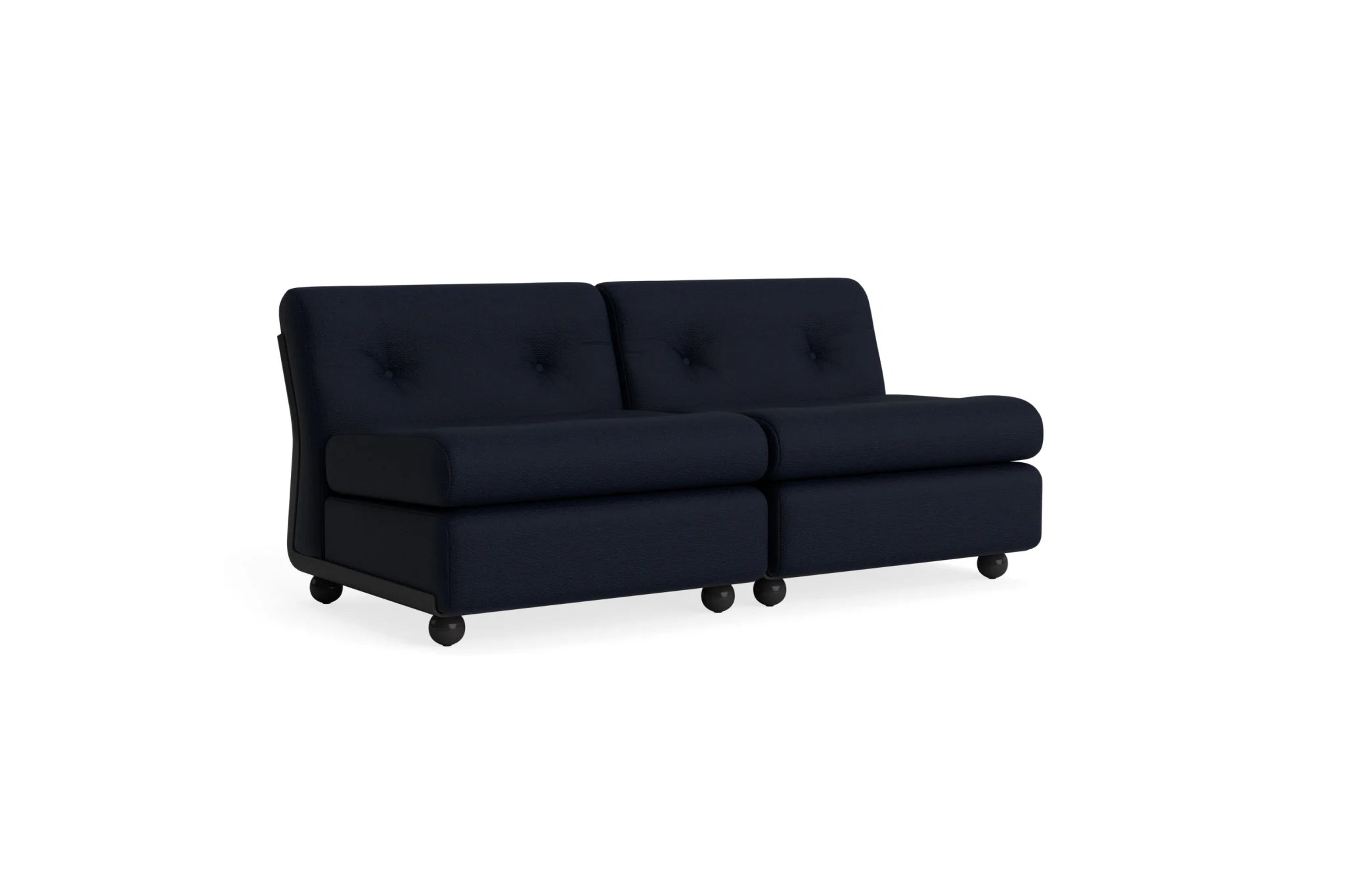 Hay Design Amanta Sofa stof 2 zits - Seater Anthracite & ShellUpholstery-Maglia-Blue Black