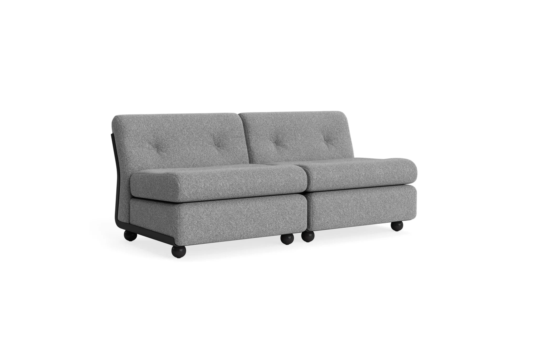 Hay Design Amanta Sofa stof 2 zits - Seater Anthracite & Shell Upholstery Hallingdal 126