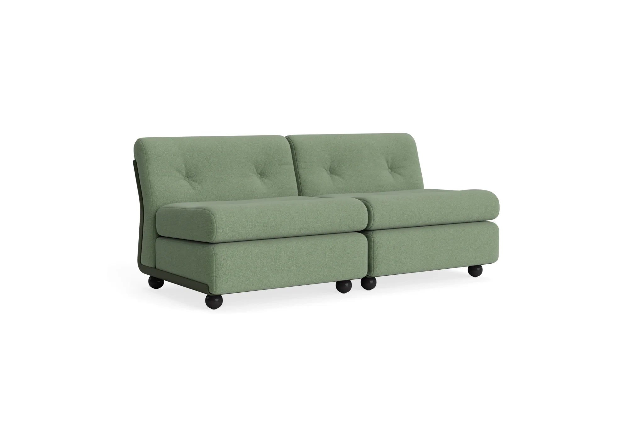 Hay Design Amanta Sofa stof 2 zits - seater Bottle green & shell Upholstery Osumi 27