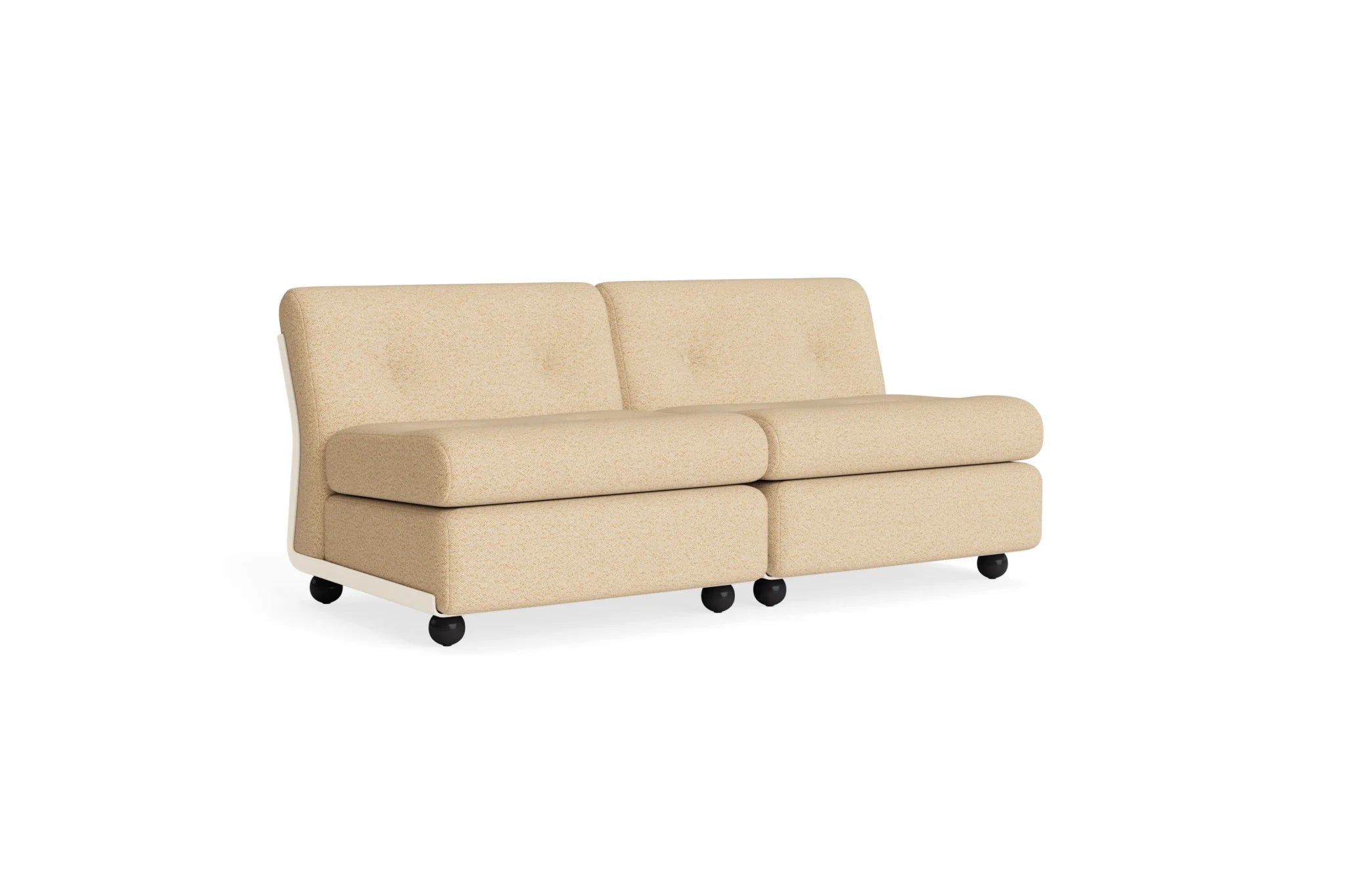 Hay Design Amanta Sofa stof 2 zits - Seater Cream Beige & Shell & Upholstery Vanir 413