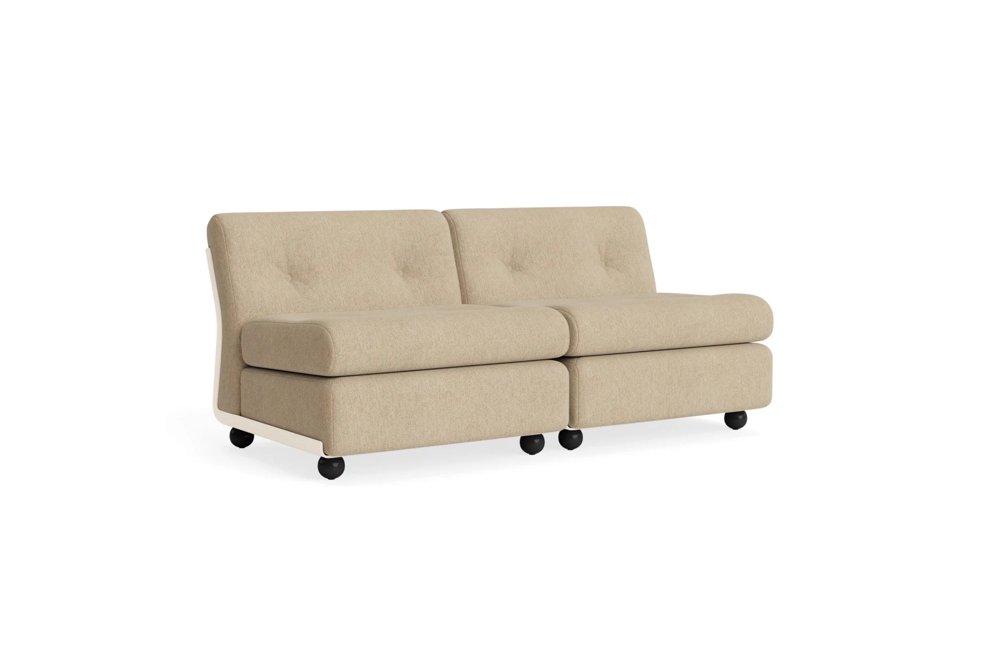 Hay Design Amanta Sofa stof 2 zits - Seater Cream Beige & Shell Upholstery Turf Sand