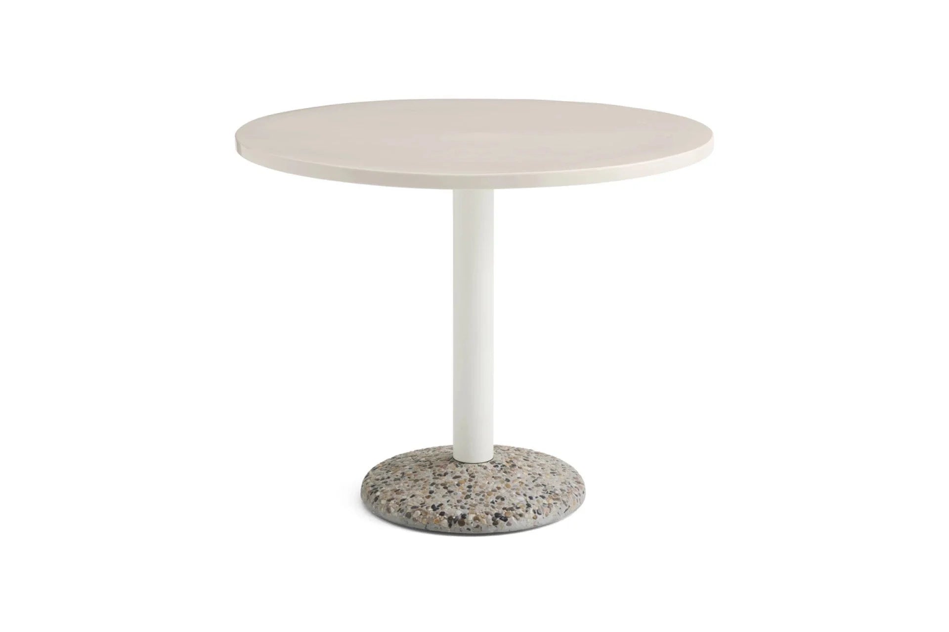 Hay Design buitentafel Ceramic - warm white - Ø 90 cm.