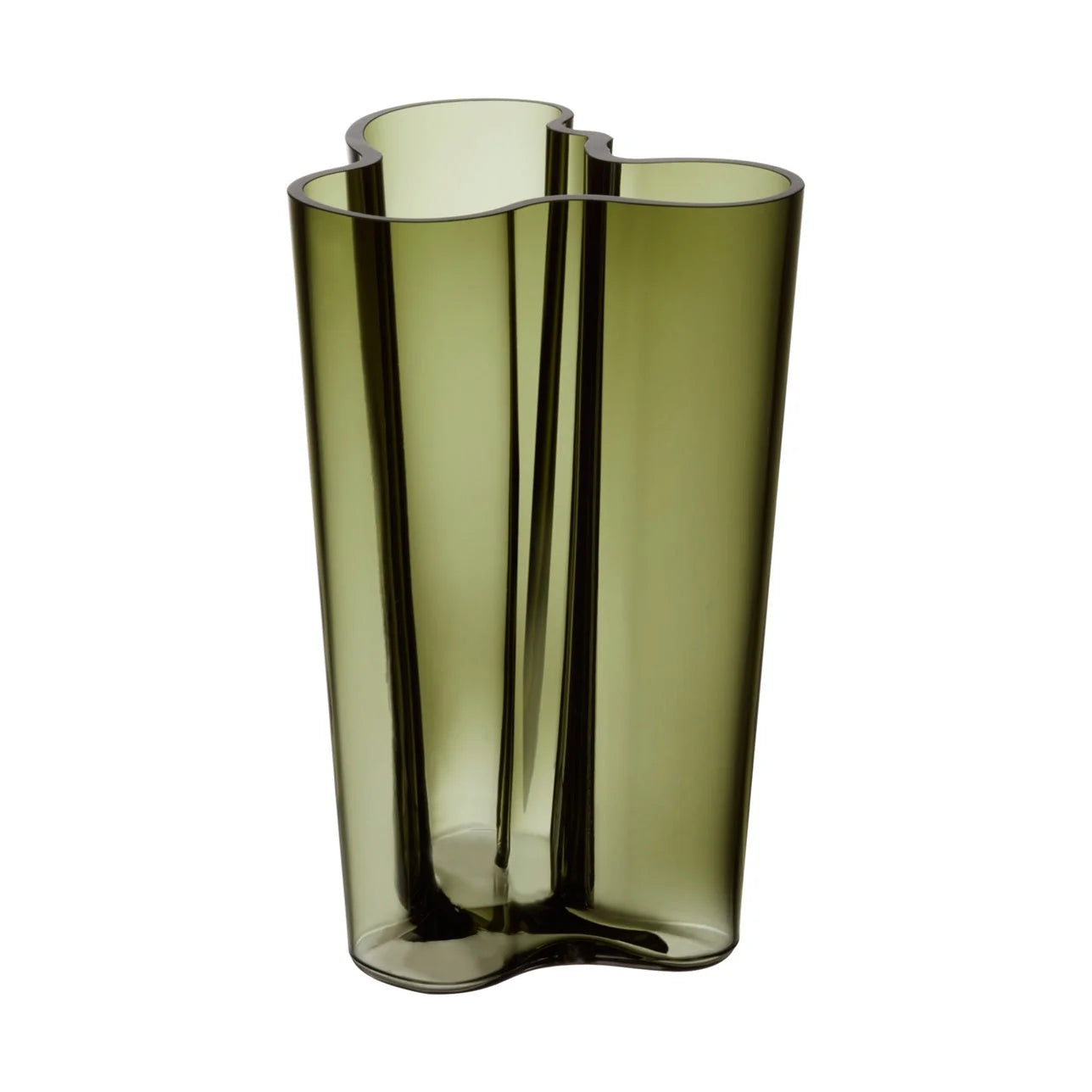 iittala Alvar Aalto vaas - 25,1 cm. hoog - mosgroen