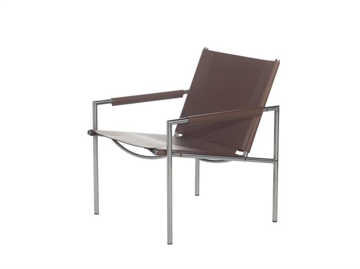 Spectrum SZ 02 fauteuil Martin Visser- tuigleer - donkerbruin