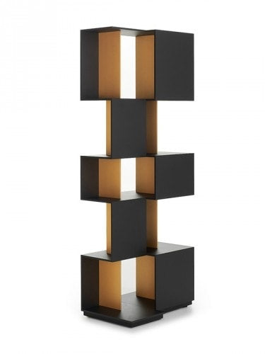 MDF Italia boekenkast Qubit - gold-black - gold - black