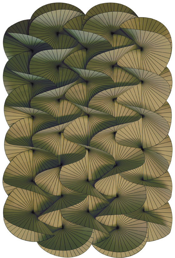 Moooi Carpets Serpentine - Green Yellow 200 x 300 cm.