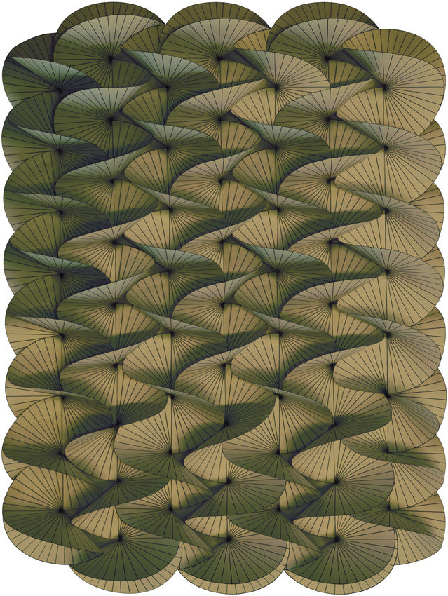 Moooi Carpets Serpentine - Green Yellow 300 x 400 cm.