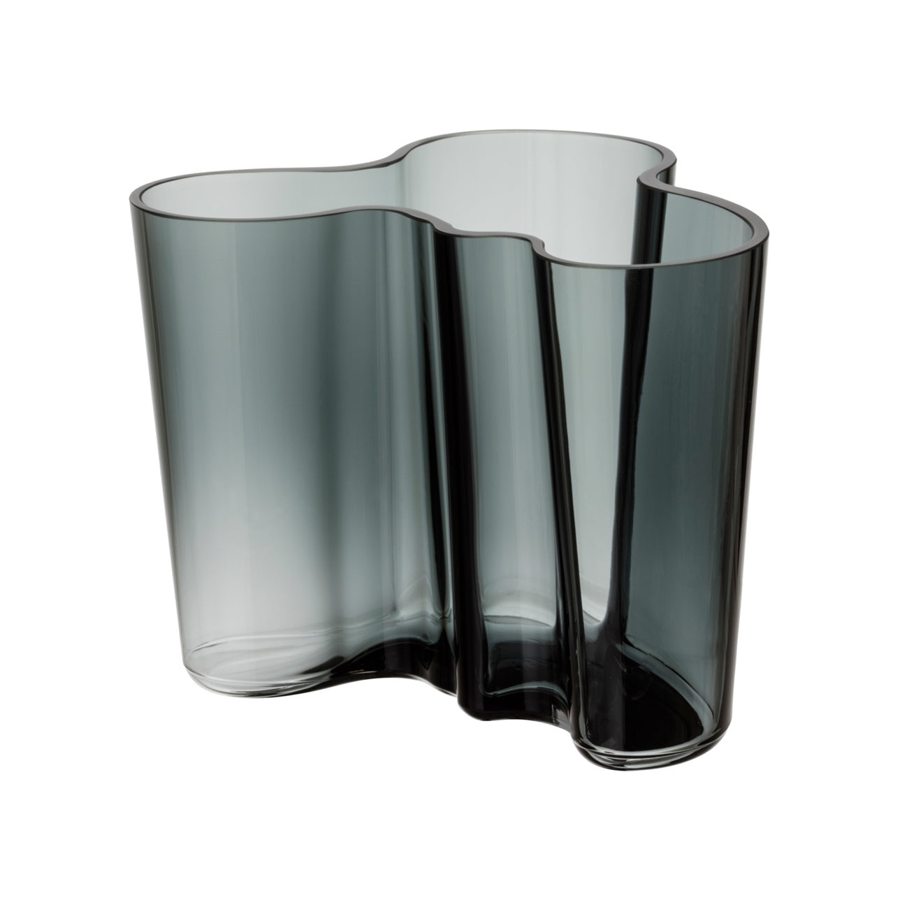 iittala Alvar Aalto vaas - 16 cm. hoog - donkergrijs