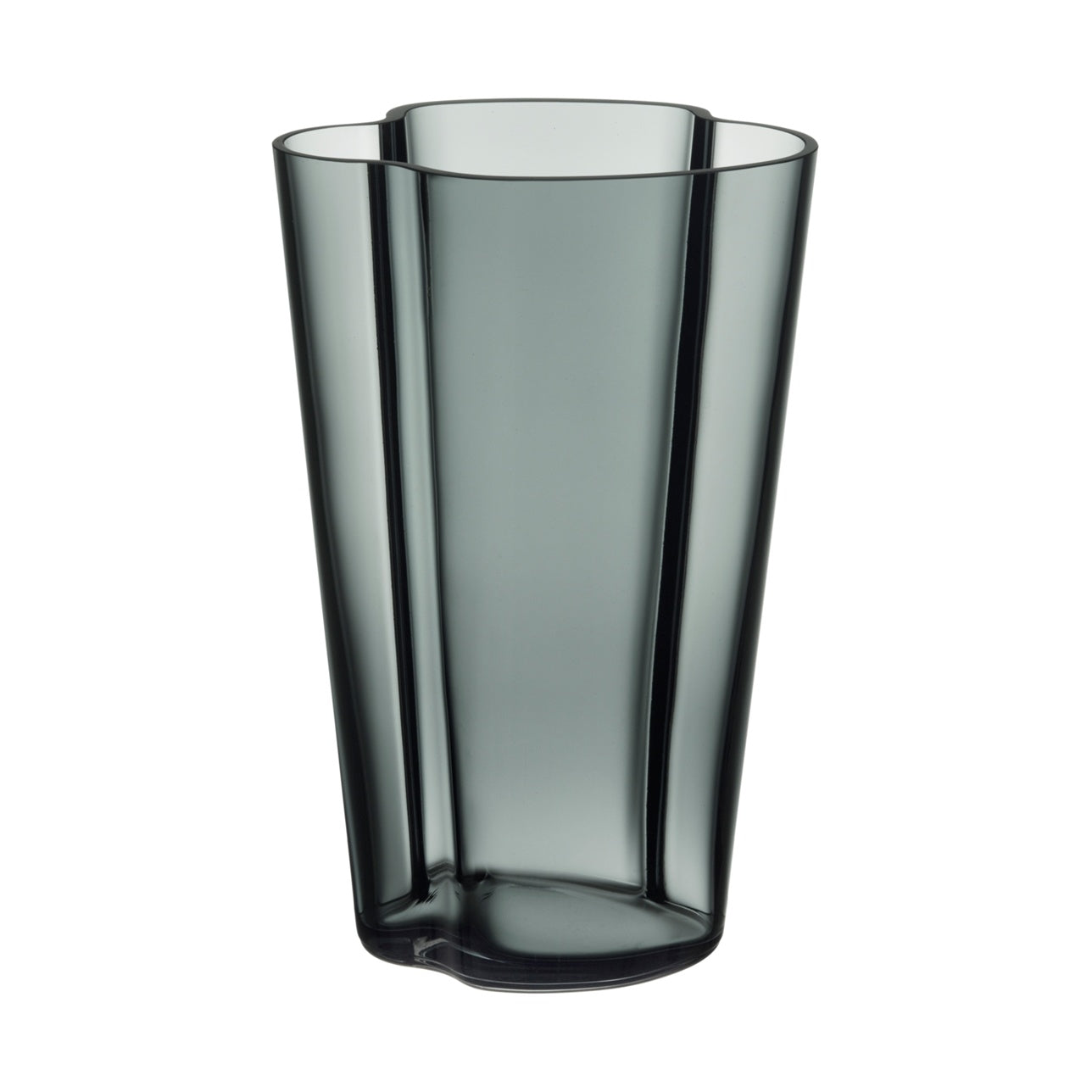 iittala Alvar Aalto vaas - 22 cm. hoog - donkergrijs