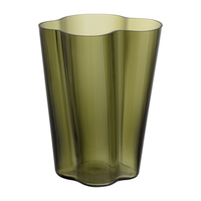 iittala Alvar Aalto vaas - 27 cm. hoog - mosgroen