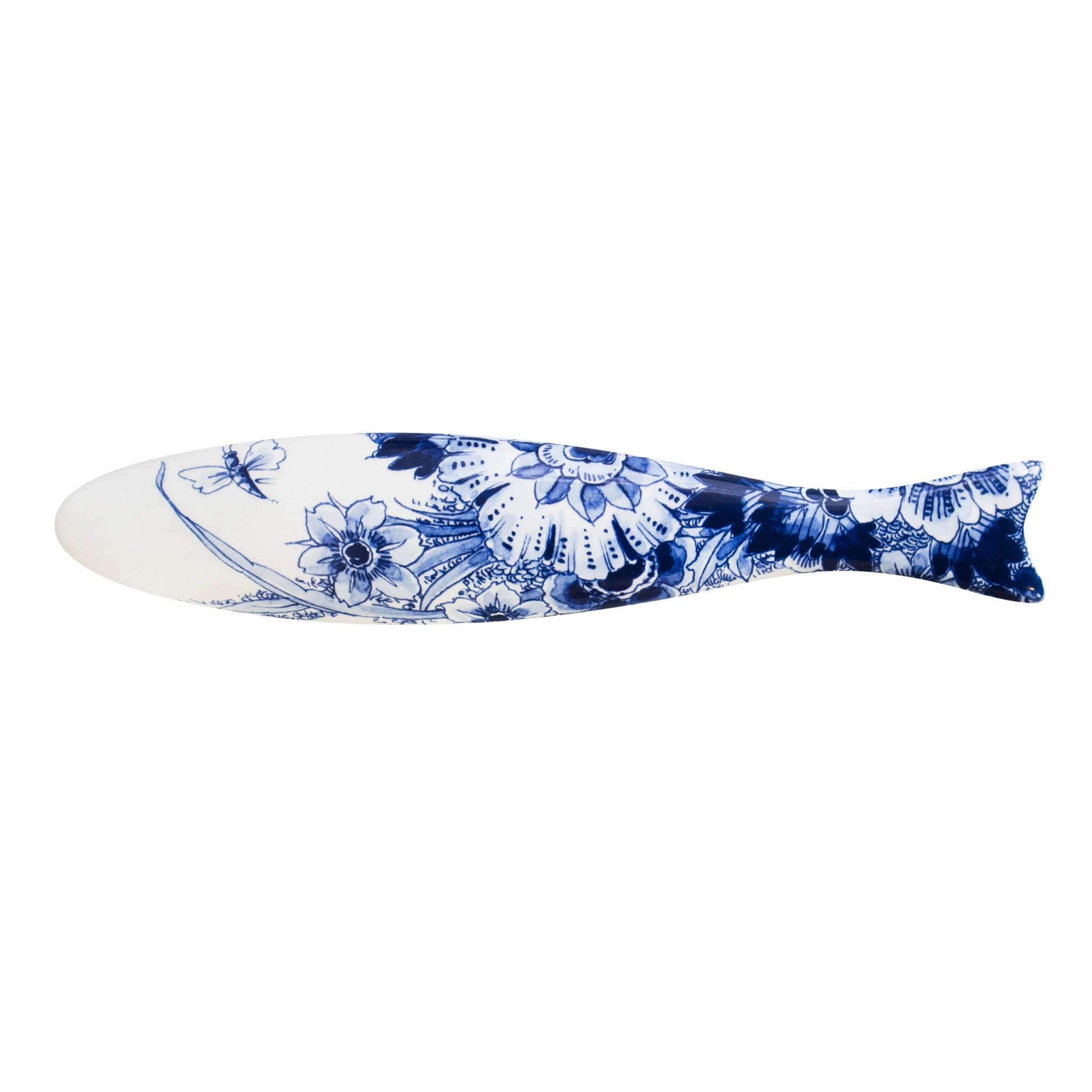 Royal Delft Blue Herring - Dragonfly flower