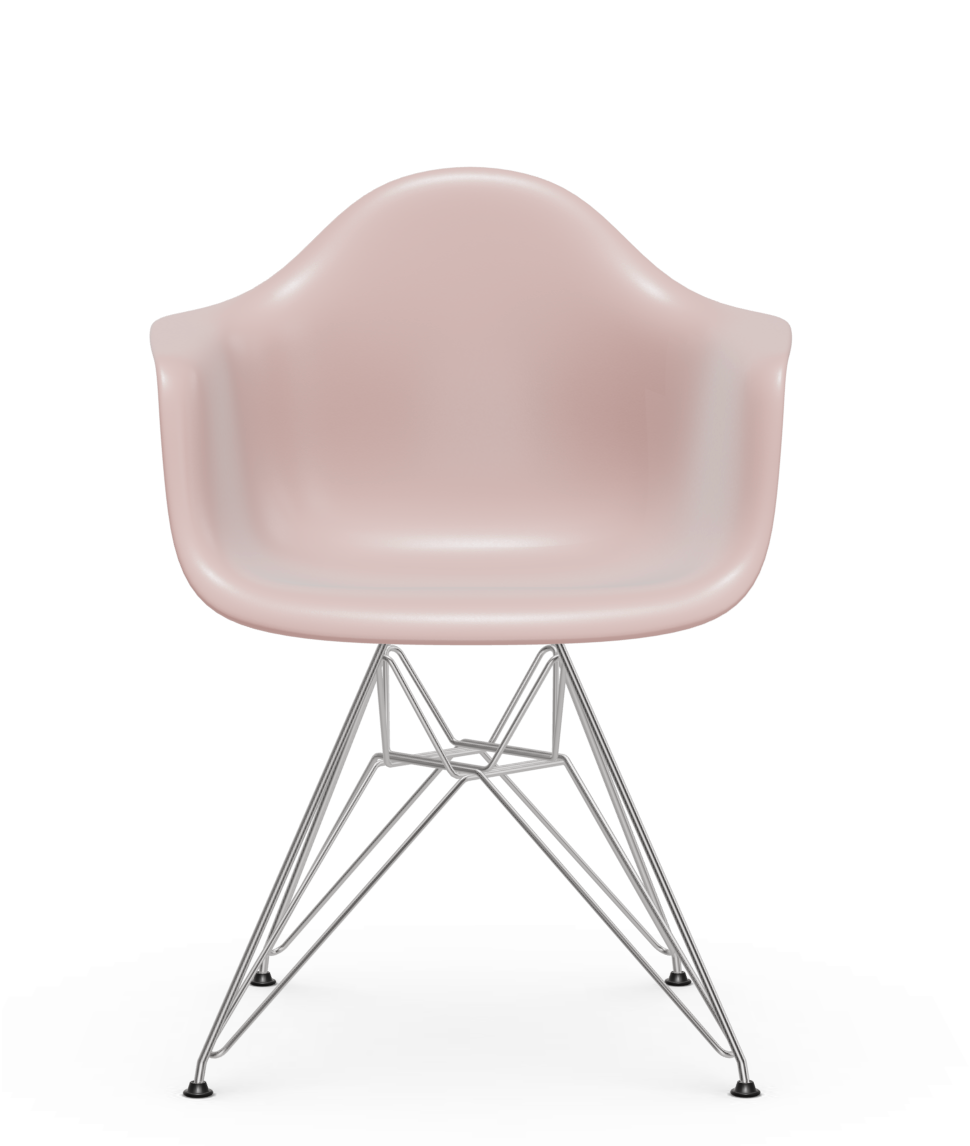 vitra Eames Plastic Armchair DAR RE - verchroomd - pale rose RE