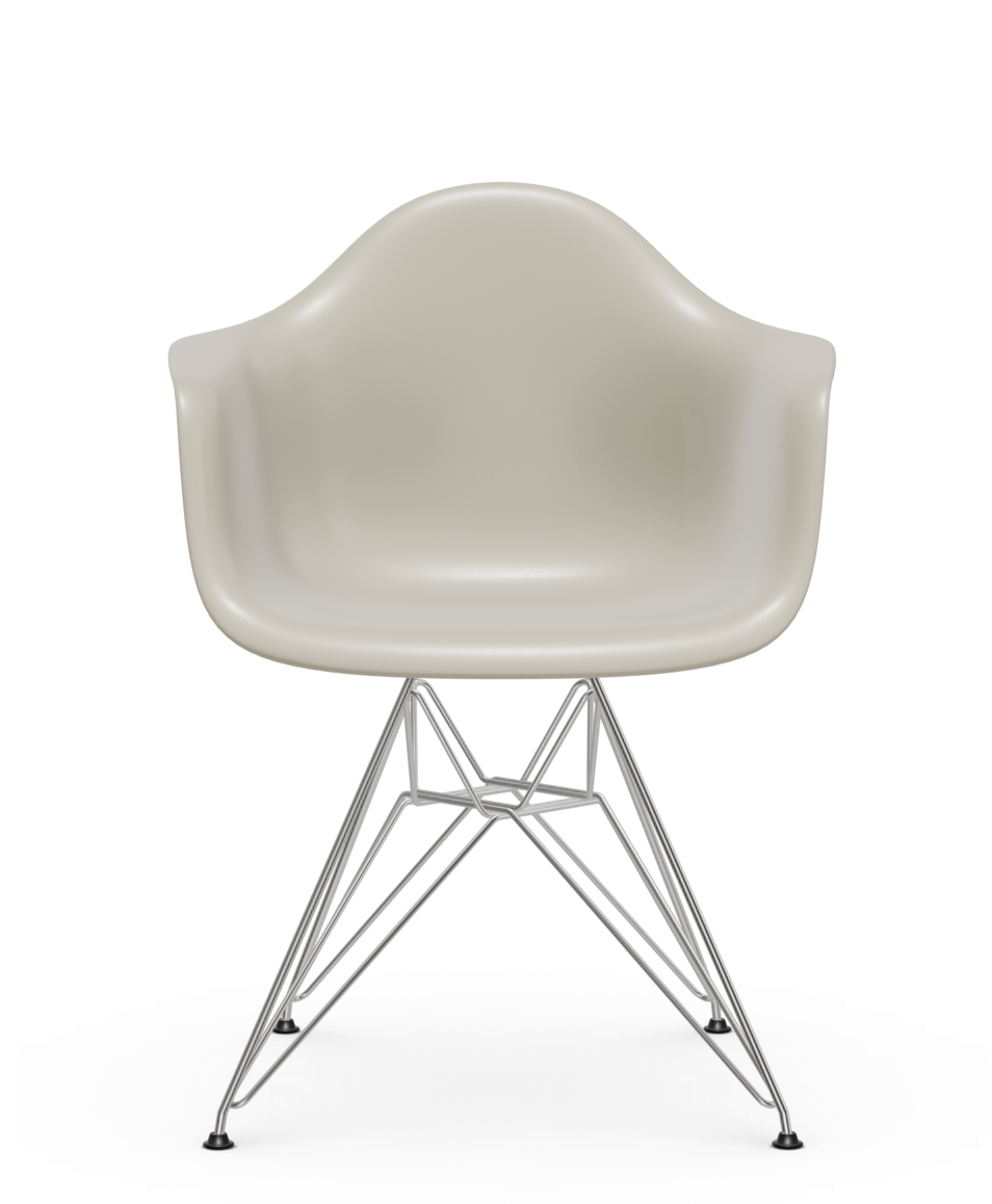 vitra Eames Plastic Armchair DAR RE - verchroomd - pebble RE