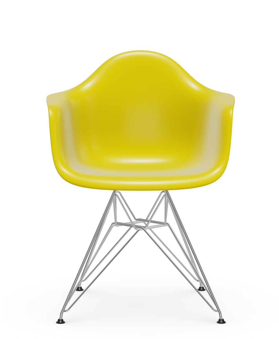 vitra Eames Plastic Armchair DAR RE - verchroomd - citron RE