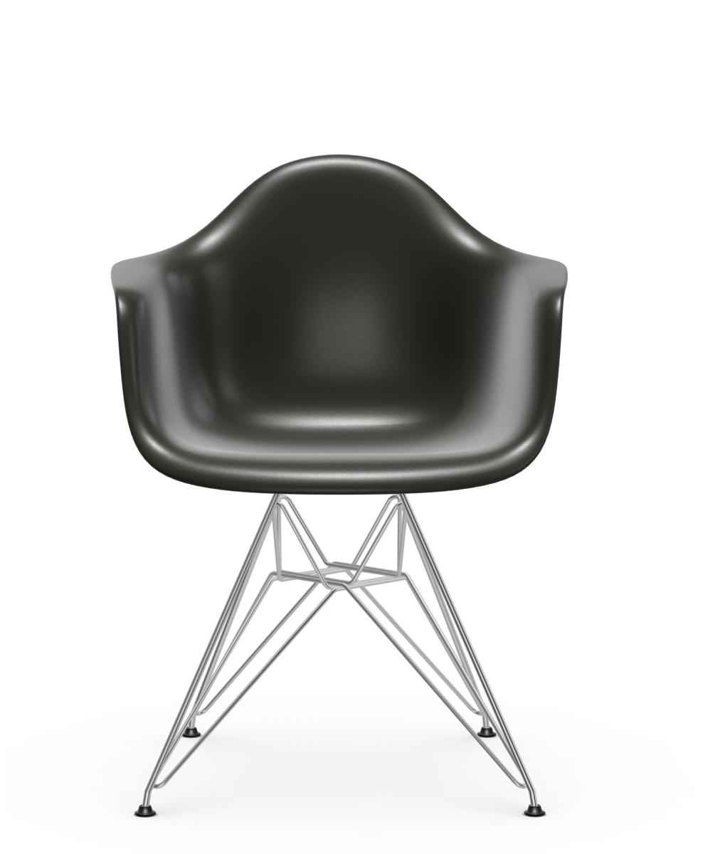 vitra Eames Plastic Armchair DAR RE - verchroomd - deep black RE