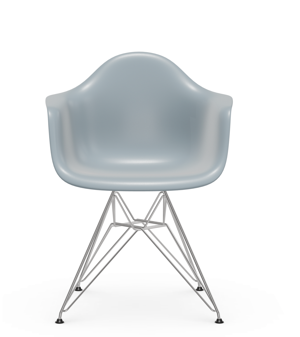 vitra Eames Plastic Armchair DAR RE - verchroomd - ice grey RE