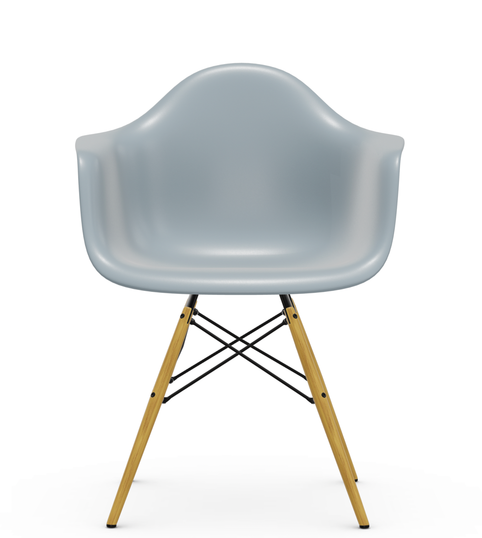 vitra Eames Plastic Armchair DAW RE - esdoorn licht - ice grey RE