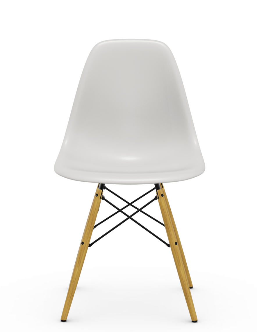 vitra Eames Plastic chair DSW RE - esdoorn licht - cotton white RE