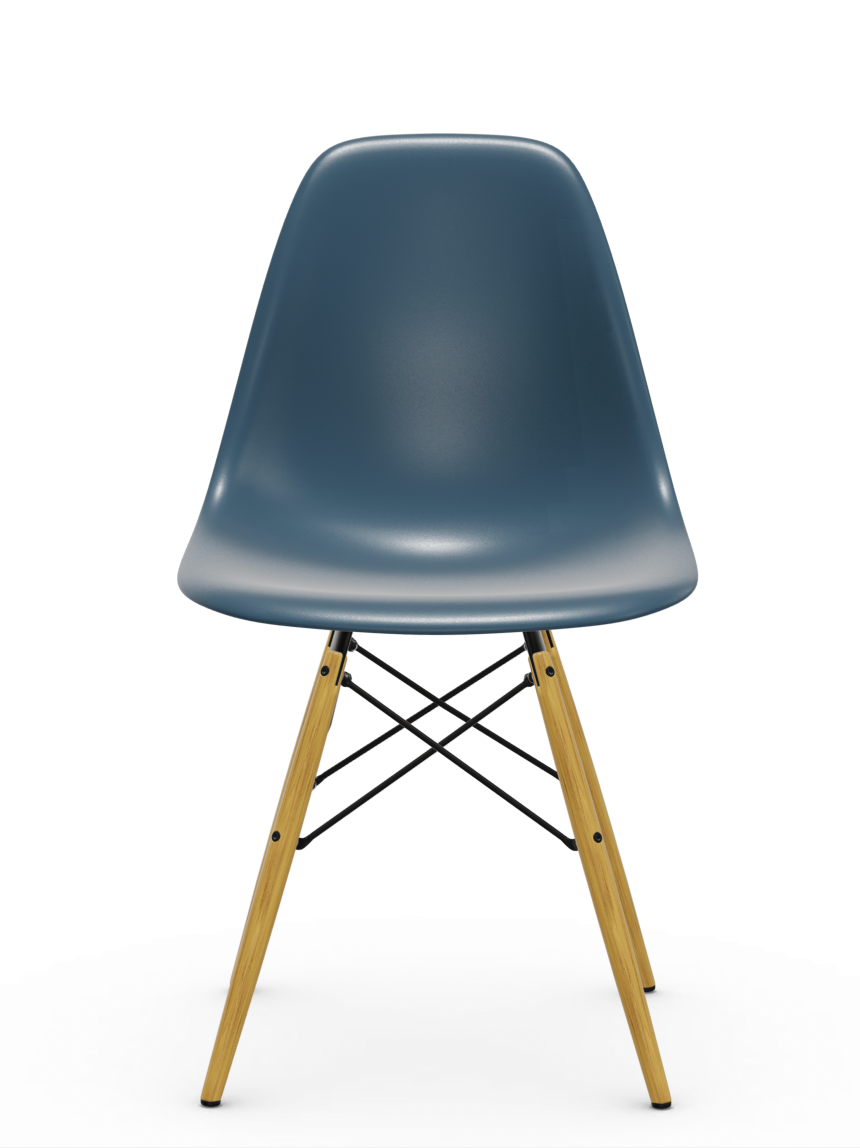 vitra Eames Plastic chair DSW RE - esdoorn licht - sea blue RE