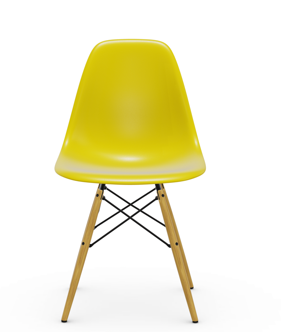 vitra Eames Plastic chair DSW RE - esdoorn licht - citron RE