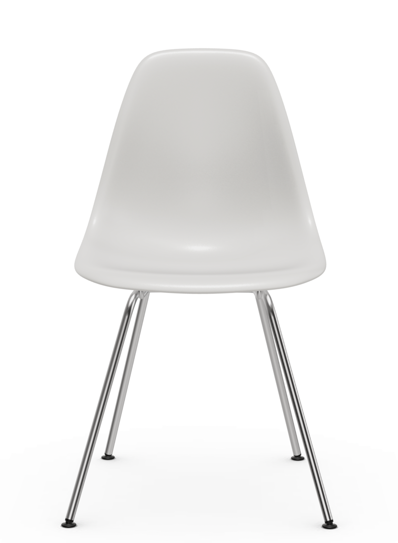 vitra Eames Plastic chair DSX RE - verchroomd - cotton white RE