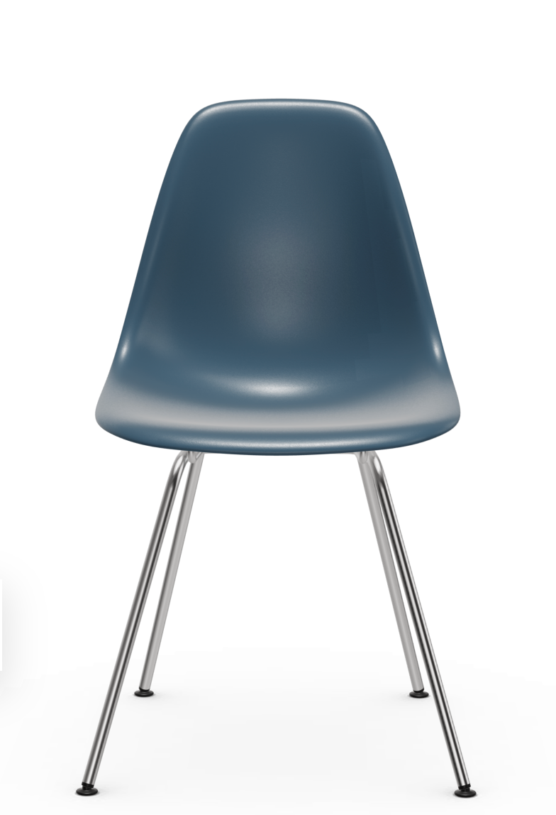 vitra Eames Plastic chair DSX RE - verchroomd - sea blue RE