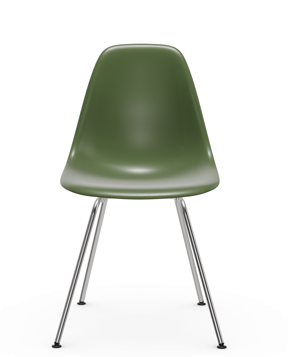 vitra Eames Plastic chair DSX RE - verchroomd - forest green RE