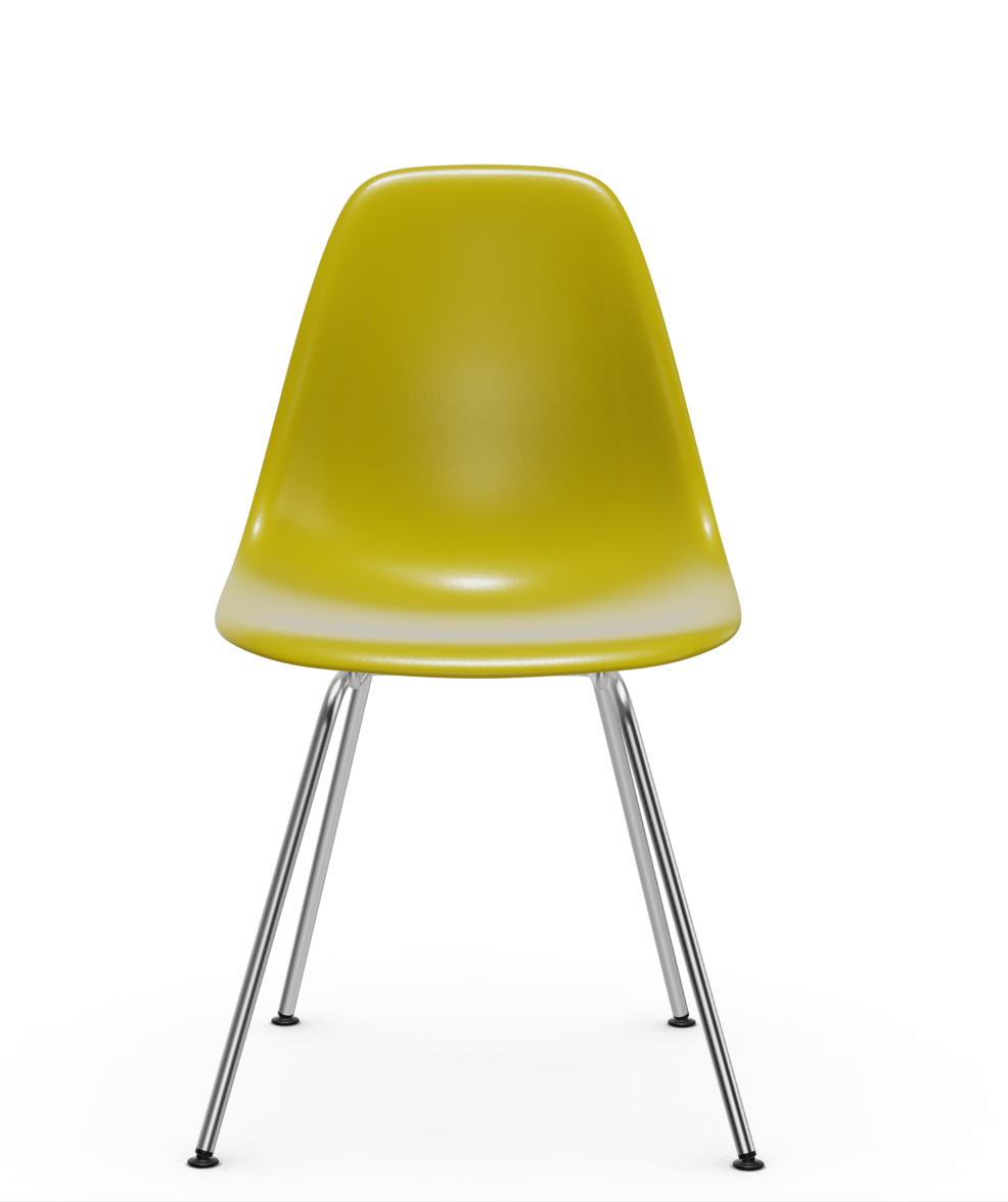 vitra Eames Plastic chair DSX RE - verchroomd - mustard RE