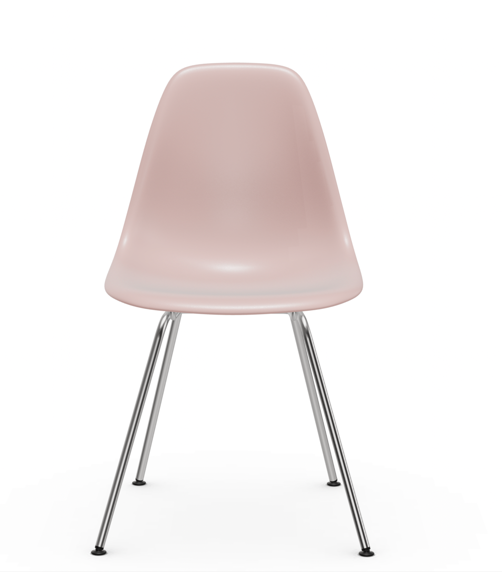 vitra Eames Plastic chair DSX RE - verchroomd - pale rose RE