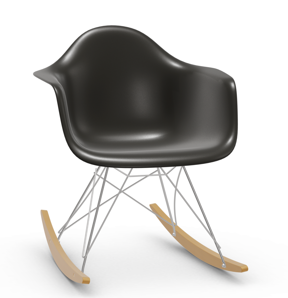 vitra Eames Plastic Armchair RAR RE - verchroomd & esdoorn licht - deep black RE