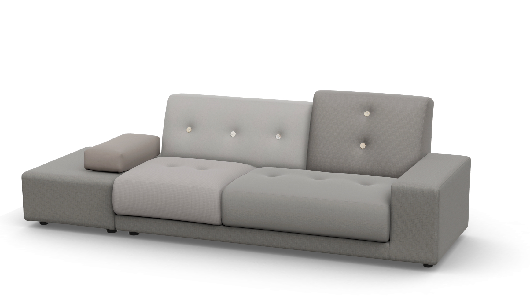 vitra Polder sofa - the pebble grey’s - rechts