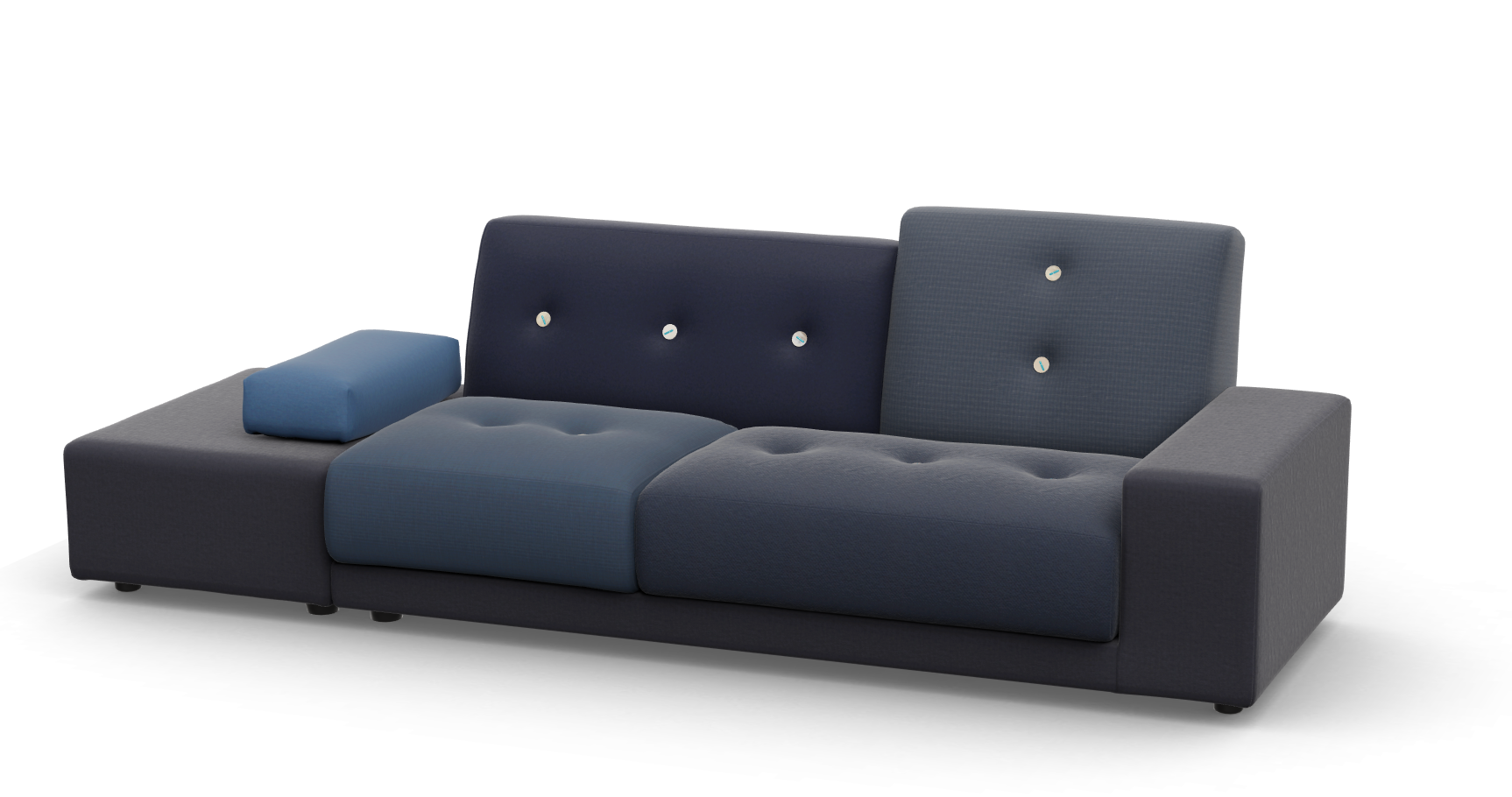 vitra Polder sofa - the antarctic blues - rechts