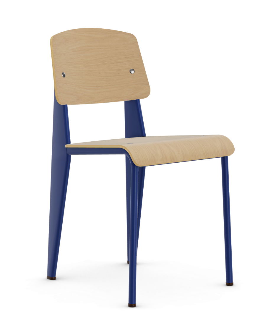 vitra stoel Standard - naturel eiken - bleu Marcoule