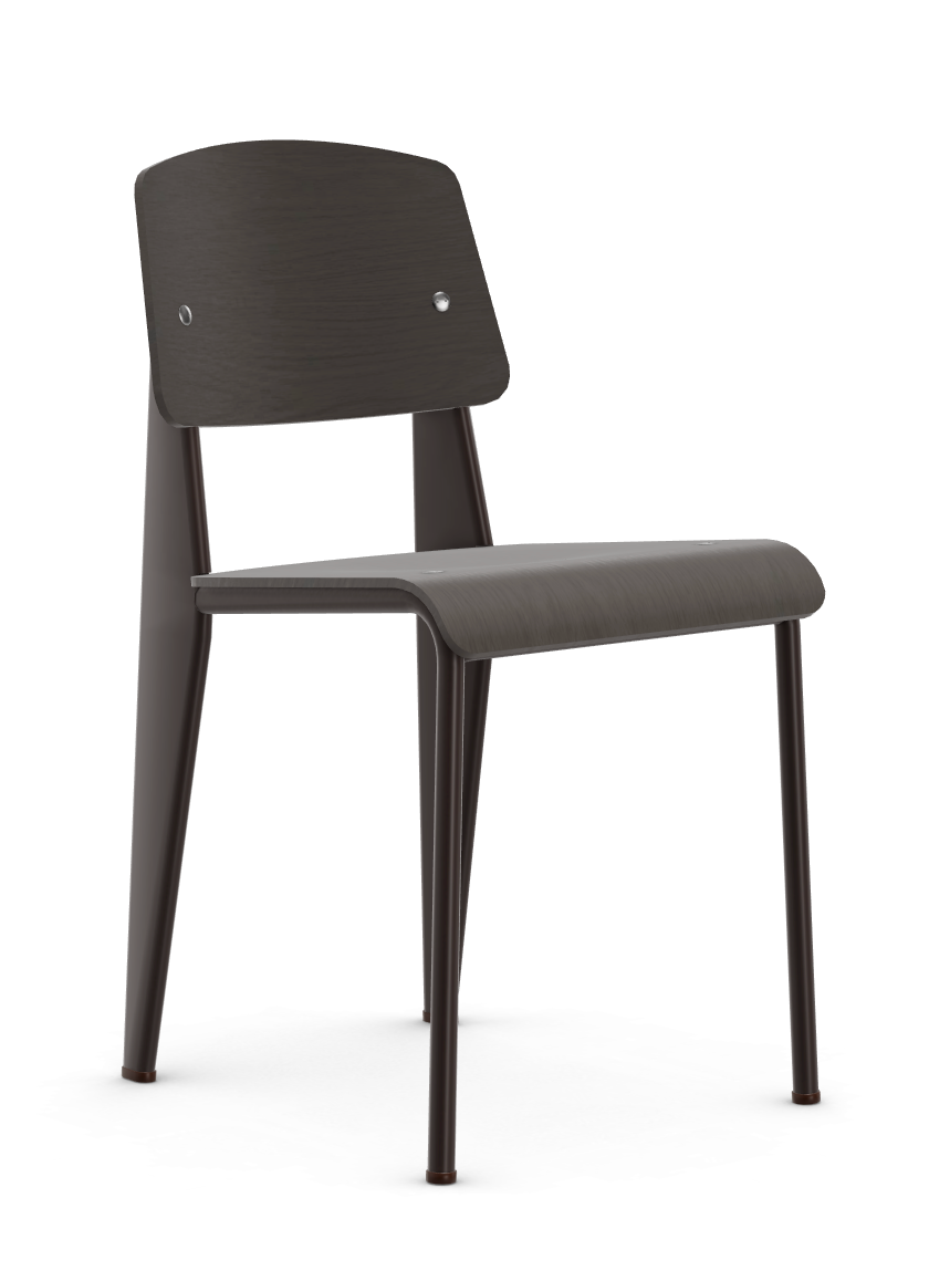 vitra stoel Standard - donker eiken - chocolate